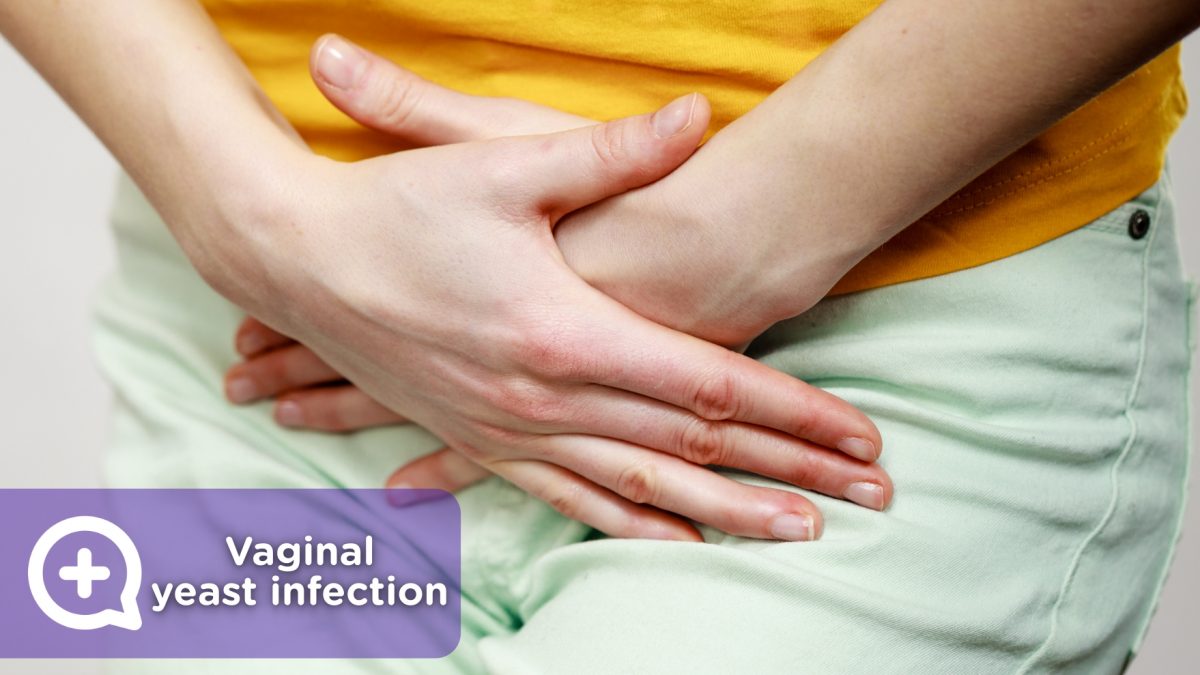 Woman affected by vaginal yeast infection