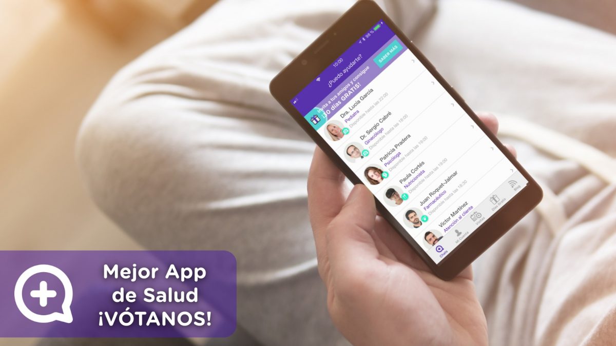 Mejor app de salud y bienestar 2018. MediQuo, tu amigo médico, chat médico. The awards. Startup mhealth health