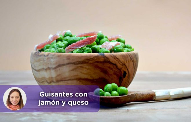 Mediquo-Guisantes-con-jamón-y-queso-Cristina-Romagosa_post Receta_ nutrición