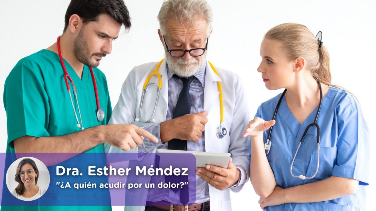 Acudir por dolor, médico de cabecera, especialistas, clínica del dolor. Mediquo, Tu amigo médico. Chat médico. Esther Méndez.