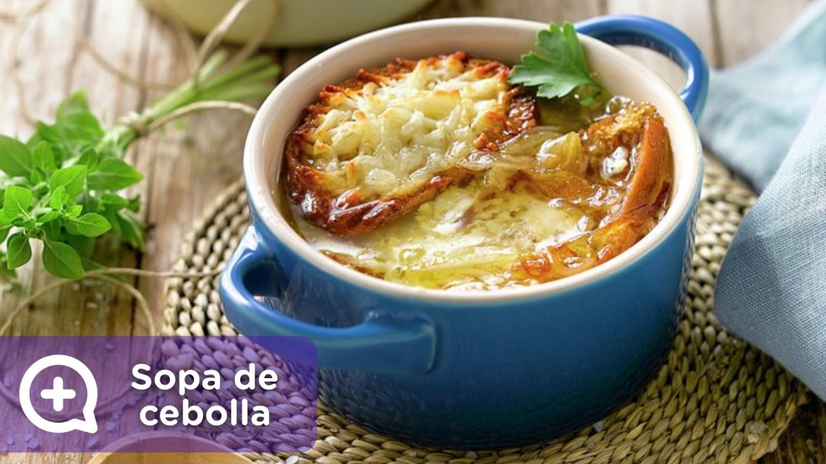 Receta sopa de cebolla gratinada. Nutrición. Recetario. Salud. Mediquo.