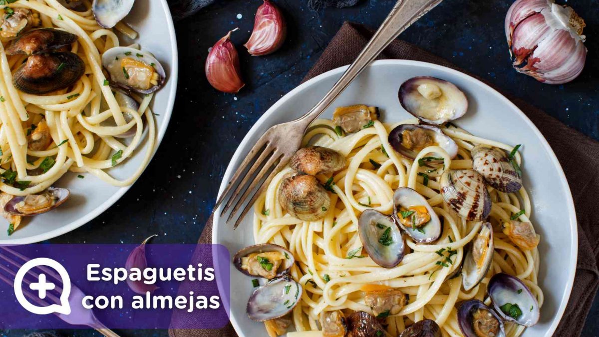 Receta espaguetis con almejas. Recetas. Mediquo. Tu amigo médico.