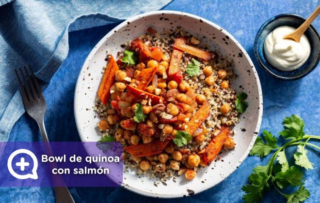 recetas fáciles, recetas, quinoa, garbanzos, ensalada, bowl, mediquo, nutrición