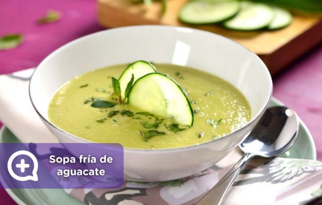 sopa fría de aguacate, recetas, recetas fáciles. mediquo, salud, nutrición