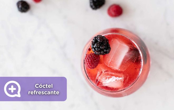 cóctel refrescante, moras, fruta, pomelo, agua, minerales, recetas, verano, mediquo