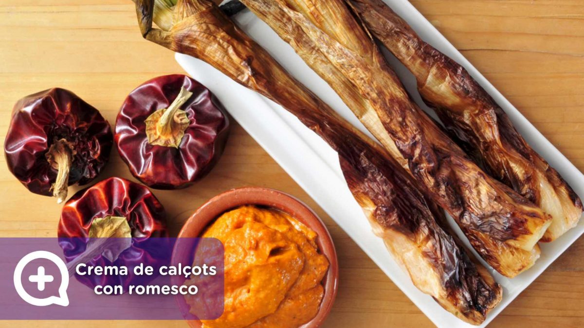 crema de calçots con romesco. recetas, recetas fáciles, vegetarianas, mediquo, nutrición.