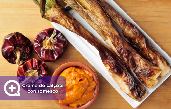 crema de calçots con romesco. recetas, recetas fáciles, vegetarianas, mediquo, nutrición.