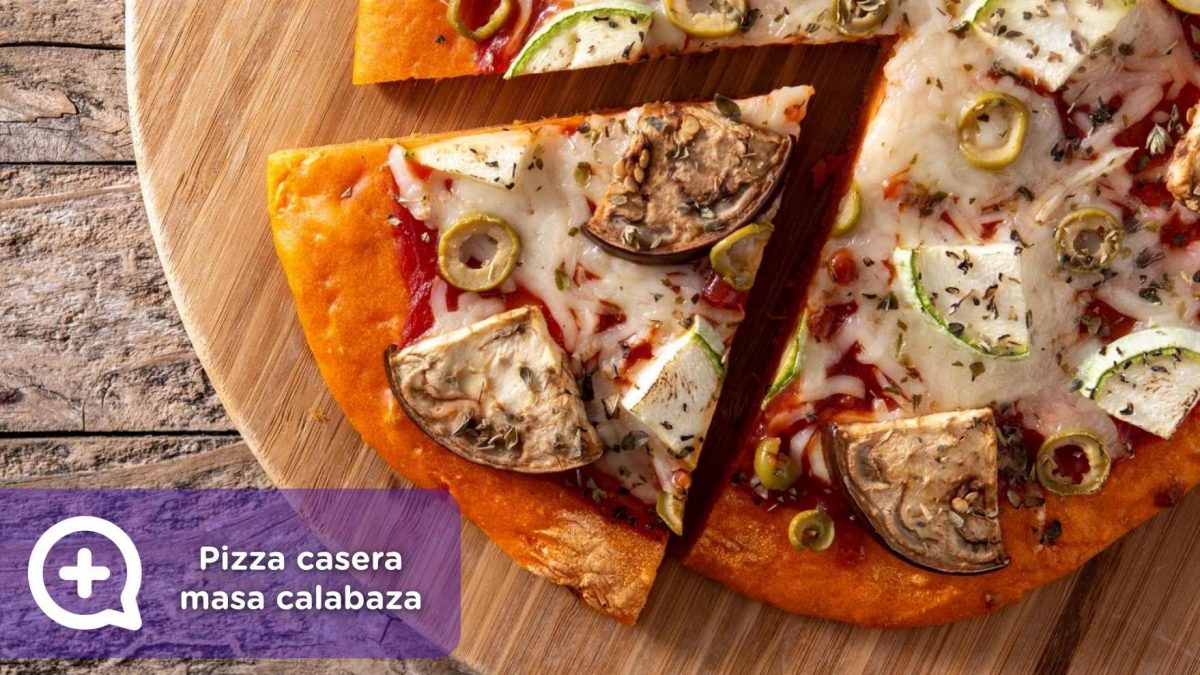 pizza casera masa calabaza, mediquo, nutrición, food, recetas fáciles, halloween, salud.