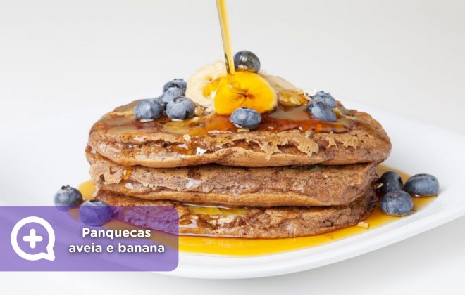 Panquecas-mediquo banana, aveia, receitas, saúde,