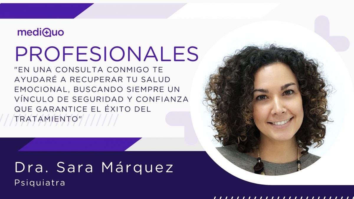 Sara Márquez psiquiatra mediQuo, chat médico, consulta online, psiquiatra online, psiquiatra urgente