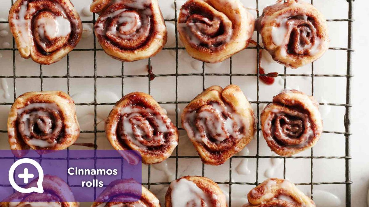 receta cinnamons rolls, rollitos de canela, mediquo