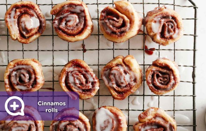 receta cinnamons rolls, rollitos de canela, mediquo