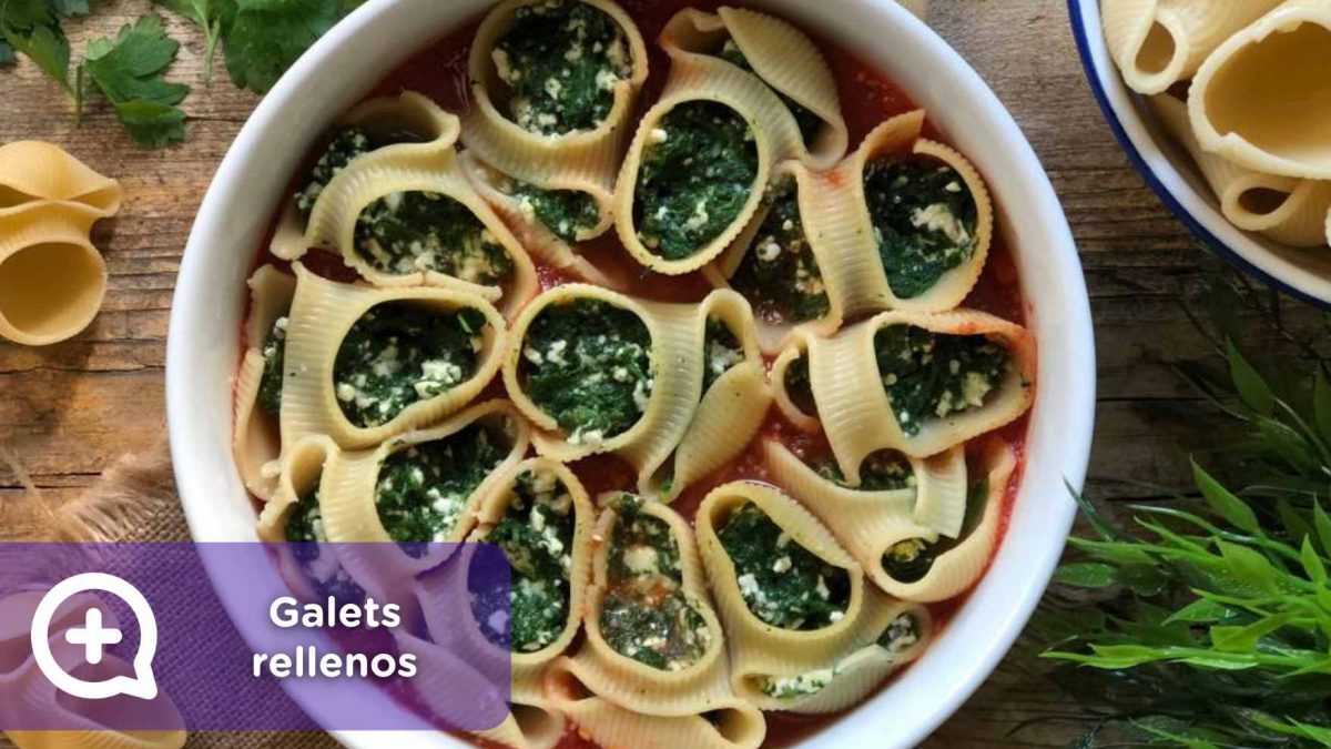 galets rellenos de espinacas y ricotta, mediquo, nutrición , recetas, recetas fáciles