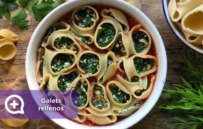 galets rellenos de espinacas y ricotta, mediquo, nutrición , recetas, recetas fáciles