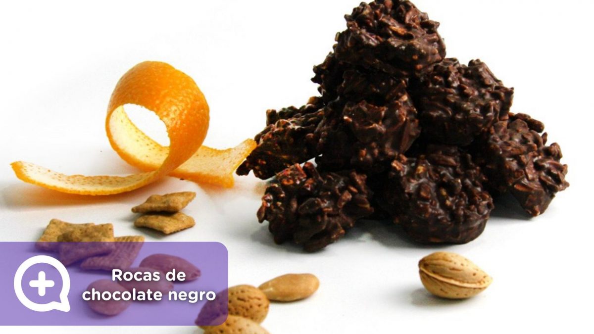 rocas de chocolate, receta, postre, almendras, sin azúcar, recetas fáciles. salud, nutrición, mediquo.