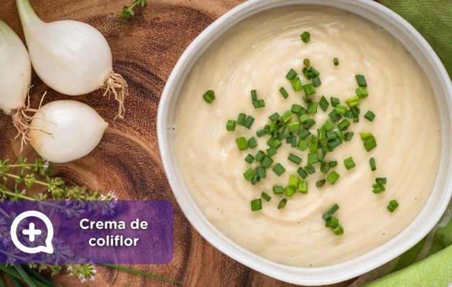 receta crema de coliflor, recetas saludables, recetas fáciles, mediquo, nutrición, salud