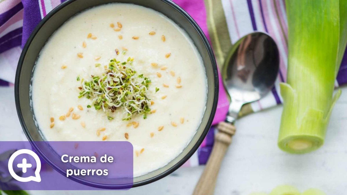 crema de puerros y almendras, mediquo, salud, nutrición, receta, recetas fáciles