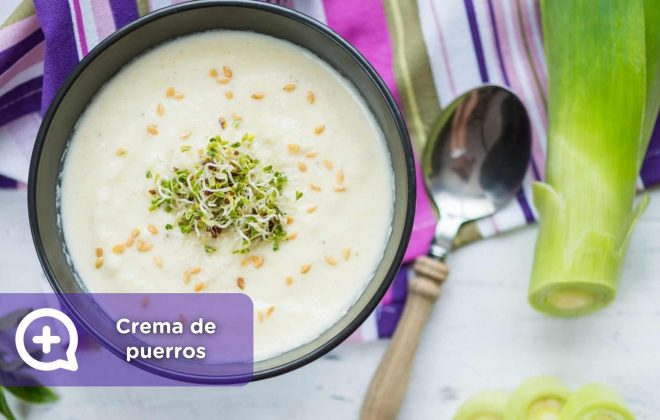 crema de puerros y almendras, mediquo, salud, nutrición, receta, recetas fáciles