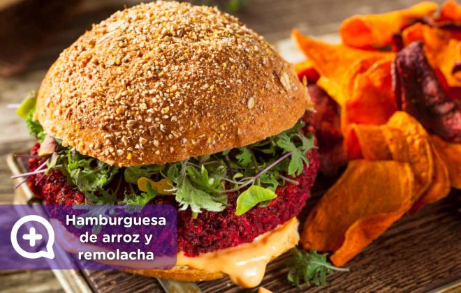 hamburguesa de arroz y remolacha, receta, recetas fáciles, mediquo, salud, nutrición