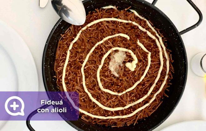 Receta fideuá con alioli, nutrición, comida, fideos, marisco, salud, mediquo