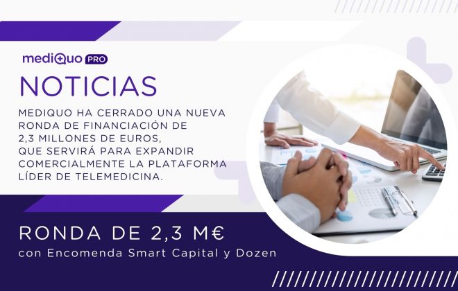 La plataforma de telemedicina Mediquo capta 2,3 millones EMPRENDEDORES La ronda ha sido liderada por Dozen, Encomenda Smart Capital y otros inversores particulares