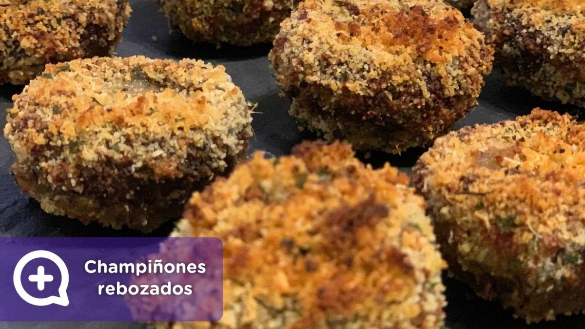 Champiñones rebozados mediQuo. Nutrición, Salud, Receta saludable.