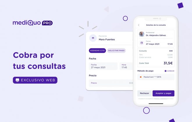 Cobra por tus consultas. Exclusivo web. MediQuo PRO