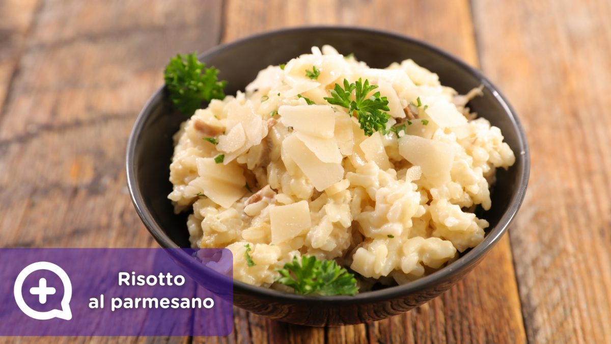 Risotto al parmesano Receta mediQuo. Recetas saludables, receta, nutrición, vegetariana.