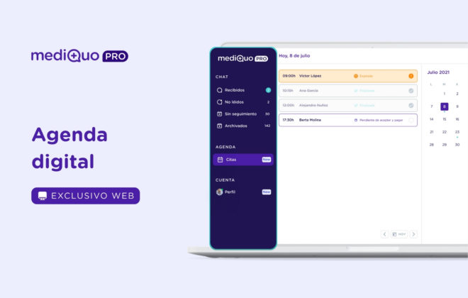 Agenda digital mediQuo PRO