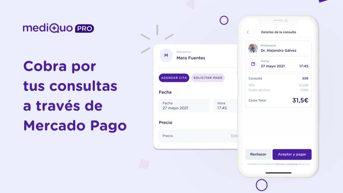 Cobra tus consultas mediQuo PRO y Mercado Pago