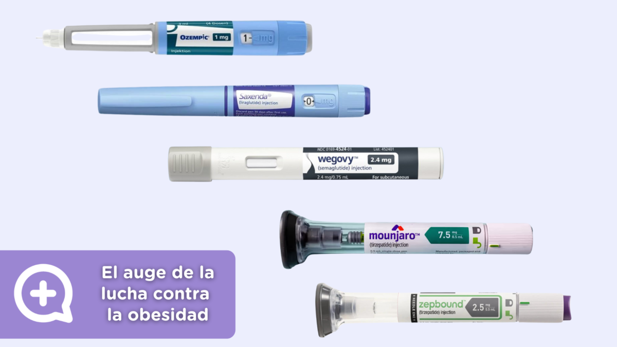 auge de la lucha contra la obesidad. Ozempic, Wegovy, Saxenda, Victoza, Mounjauro, Zepbound, Semaglutida, liraglutida. GLP-1