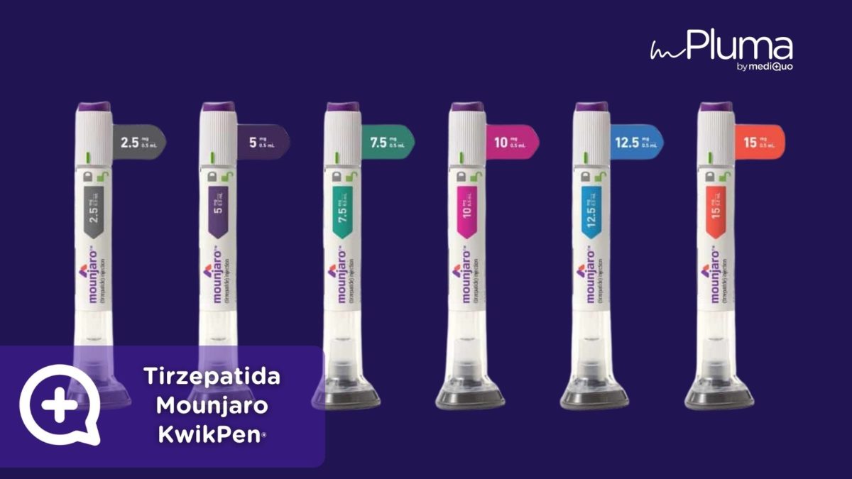 Tirzepatida Mounjaro KwikPen®. Tirzepatida Mounjaro. Tratamiento farmacológico Método pluma. Wegovy, Mounjaro, Saxenda, Ozempic. Tratamiento farmacológico pérdida de peso.Saxenda. Diferencias Wegovy vs Ozempic. Tratamiento Liraglutida, semaglutida. Clínica Pérdida de peso. Inyecciones. Receta. Prescripción. Consulta online. MediQuo. Diabetes. Medicación.