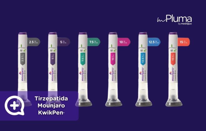 Tirzepatida Mounjaro KwikPen®. Tirzepatida Mounjaro. Tratamiento farmacológico Método pluma. Wegovy, Mounjaro, Saxenda, Ozempic. Tratamiento farmacológico pérdida de peso.Saxenda. Diferencias Wegovy vs Ozempic. Tratamiento Liraglutida, semaglutida. Clínica Pérdida de peso. Inyecciones. Receta. Prescripción. Consulta online. MediQuo. Diabetes. Medicación.