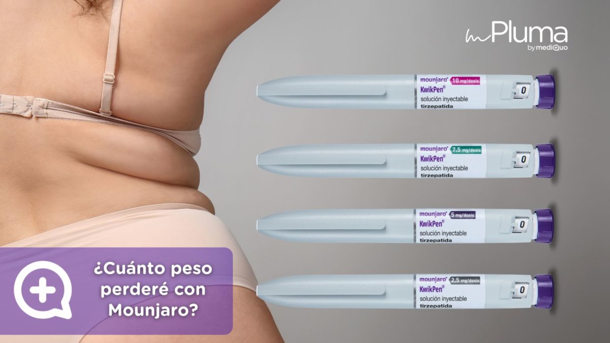 ¿Cuánto peso perderé con Mounjaro? Médicos para bajar de peso Método pluma. Mounjaro, Wegovy, Saxenda, Ozempic. Clínica Pérdida de peso. Consulta online. MediQuo. Liraglutida, semaglutida, tirzepatida.