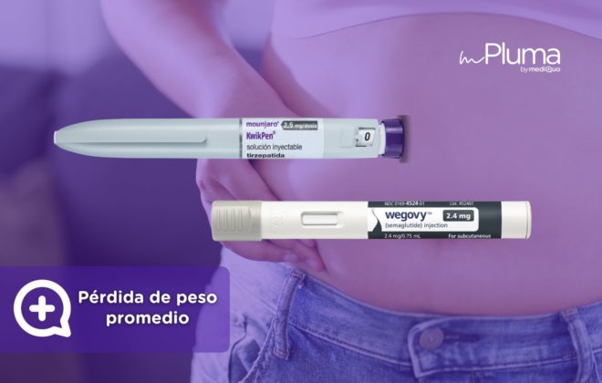 Pérdida de peso promedio con Wevogy o Mounjaro. Médicos para bajar de peso Método pluma. Mounjaro, Wegovy, Saxenda, Ozempic. Clínica Pérdida de peso. Consulta online. MediQuo. Liraglutida, semaglutida, tirzepatida.