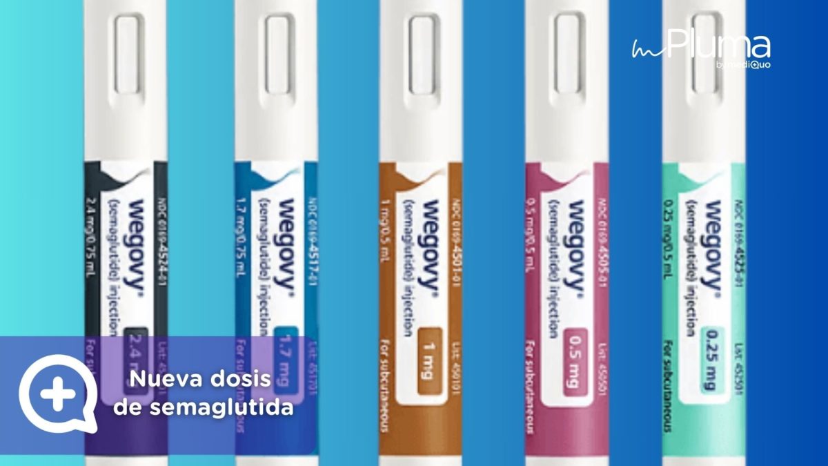 Plumas de semaglutida Wegovy en diferentes dosis utilizadas en el tratamiento médico de la obesidad