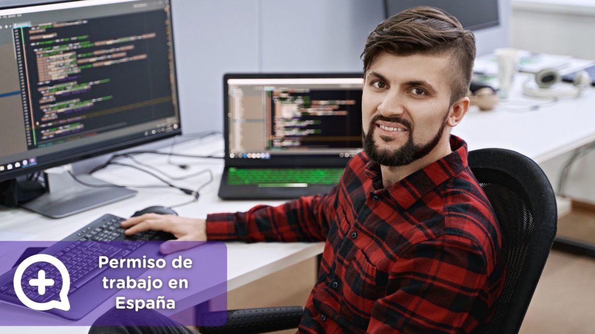 Trabajador extranjero obteniendo certificado médico online para permiso de trabajo en España