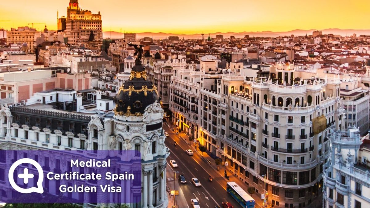 Investor getting medical certificate online for Spain Golden Visa application