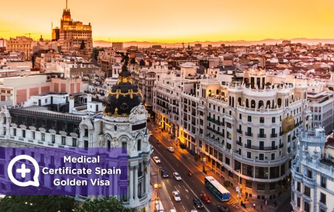 Investor getting medical certificate online for Spain Golden Visa application